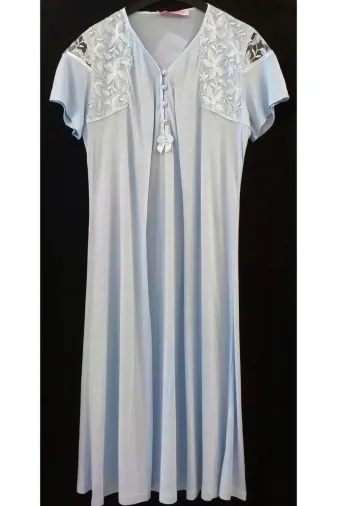 Marilyn Pijama 8842 Lohusa Gecelik Mavi