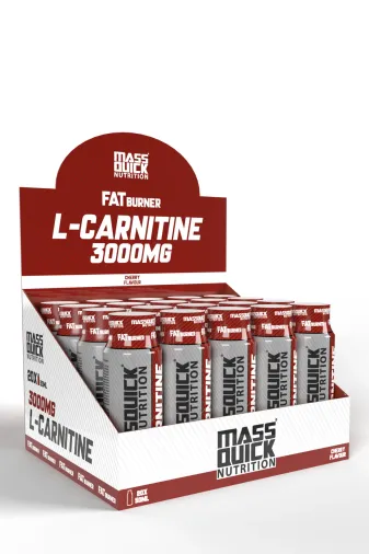 massquick L-Karnitin-20-Shot L-Karnitin 3000 Mg – Vişne Aromalı - 20’Li Shot