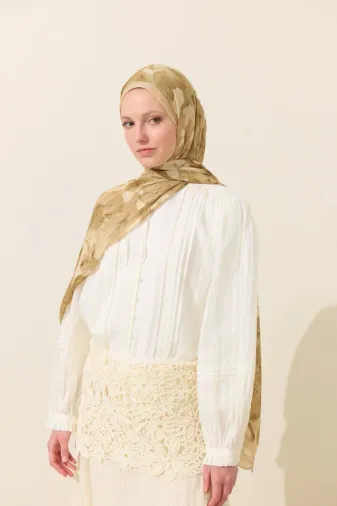 Matcha Rami Şal - Tereyağ Sarısı