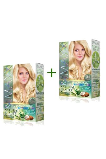 MAXX DELUXE RT-RYL-ARMAXX100-0 2 Paket Natural Beauty Amonyaksız Saç Boyası 10.0 Açık Sarı