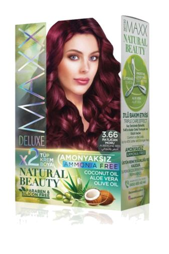MAXX DELUXE RT-RYL-ARMAXX366 Natural Beauty Amonyaksız Saç Boyası 3.66 Patlıcan Moru