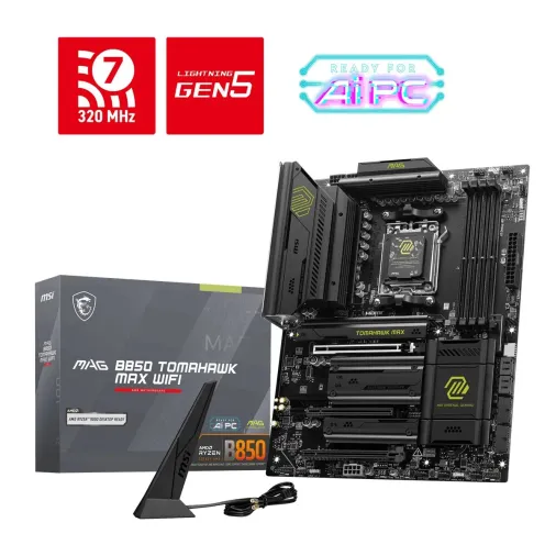 MB MAG B850 TOMAHAWK MAX WIFI AM5 DDR5 8400MHZ(OC) HDMI 4x M.2 USB 10Gbs 5G LAN WI-FI 7 ATX