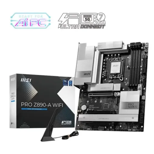 MB PRO Z890-P WIFI SOKET 1851 DDR5 9200MHZ(OC) USB 20Gbps 4xM.2 2xTB4 HDMI 2X DP 5G LAN WIFI 7 ATX