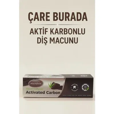 Mecitefendi - Aktif Karbonlu Doğal Diş Macunu 75 Ml (Ekstra Beyazlık)