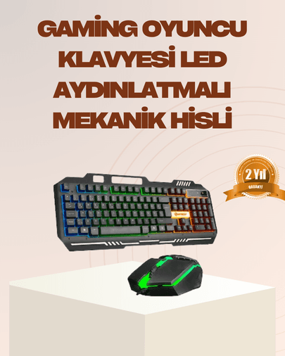 Mekanik LED Gaming Klavye Mouse Seti – Yüksek Tepki ve Ergonomi