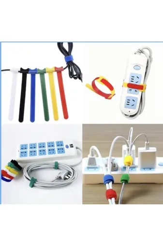 MEKs TTT-1766574361636 10'lu Cırt Cırtlı Kablo Düzenleyici Kelepçe Seti - 15Cm