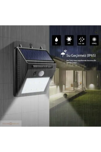MEKs TTT-24242409005 Hareket Sensörlü Solar Dış Mekan Lambası