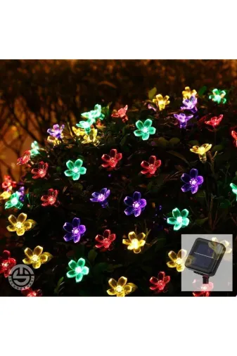 MEKs TTT-24242446164 Solar 30 Ledli Çiçekli Rgb Bahçe Aydınlatma Dekorasyon Güneş Enerjili