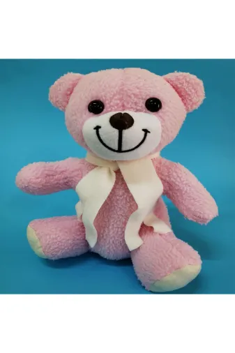 MEKs TTT-24242449949 Pembe Peluş Atkılı Oyuncak Ayıcık