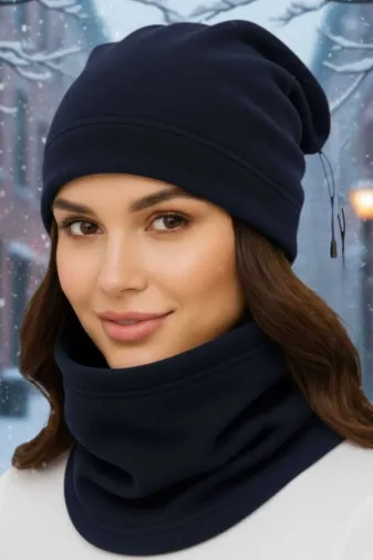 MERCAN1212 Kadın Polar Bere Ve Boyunluk Takımı