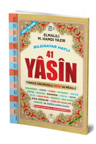 Merve Yayınları asdfw Fihristli 41 Yasin Arapça Türkçe Okunuşlu Ve Mealli, Sesli, Rahle Boy Bilgisayar Hat