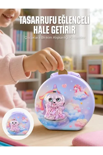 Metal Çocuk Para Kasası Ayarlanabilir Şifreli Kilitli