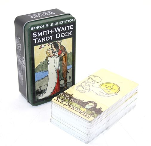 Metal Kutulu Tarot Kartı Smith-Waite