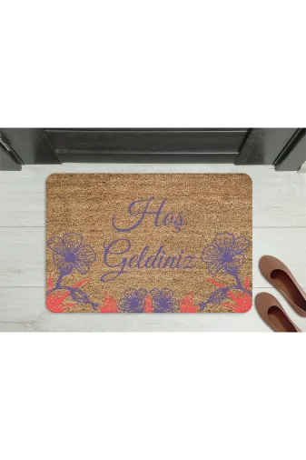 M&H Quality 498548110008 Home Hoşgeldiniz Dekoratif Çok Amaçlı Iç Ve Dış Kapı Paspası