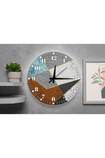 M&H Quality 9845984000 Modern Desenli Duvar Saati – Sessiz Akar Mekanizma, Şık Dekoratif Tasarım