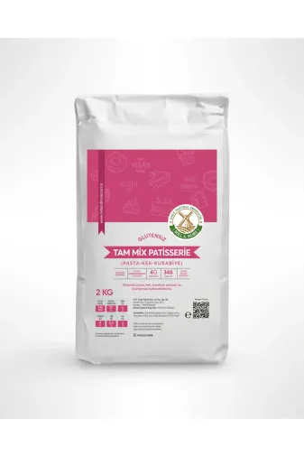 Mill & More Only Natural Products MM8684438221972 Glutensiz Tam Mix Patisserie Pasta Kek Kurabiye Unu Karışımı 2 Kg