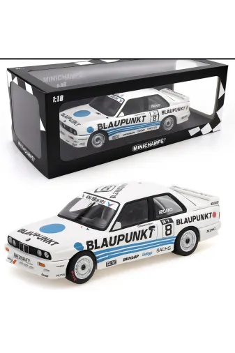 Minichamps mimichampsolaf 1:18 Bmw M3 E30 Dtm ‘Blaupunkt’ Olaf Manthey Diecast Model Araba