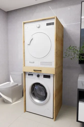 Mirobi MRB-SRNT-CMS-KRT-DLB Serenity Banyo Dolabı Çamaşır Ve Kurutma Makinesi Dolabı Rivoli