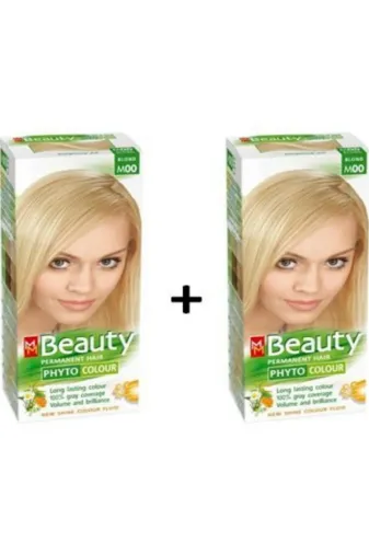 MM Beauty 31104000 Bitkisel Saç Boyası M00 Blond (Sarı Saç Açıcı) X 2