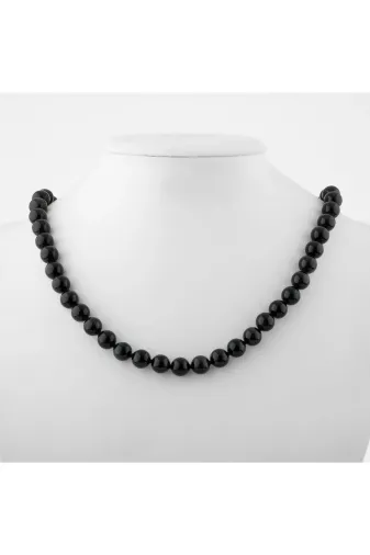 MMZ STORE PRA-8905145-5095 Golden Obsidyen 8 Mm Düğümlü Doğal Taş Kolye