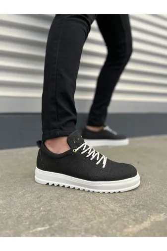 MODE STEP MSTPJY83945632913 Jy152 Cool Bağcıklı Keten Erkek Günlük Spor Klasik Ayakkabı Kbt - Siyah