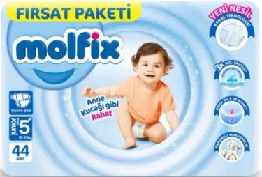 Molfix Bebek Bezi Fırsat Paketi 5+ Beden 13-20 Kg 44 Adet