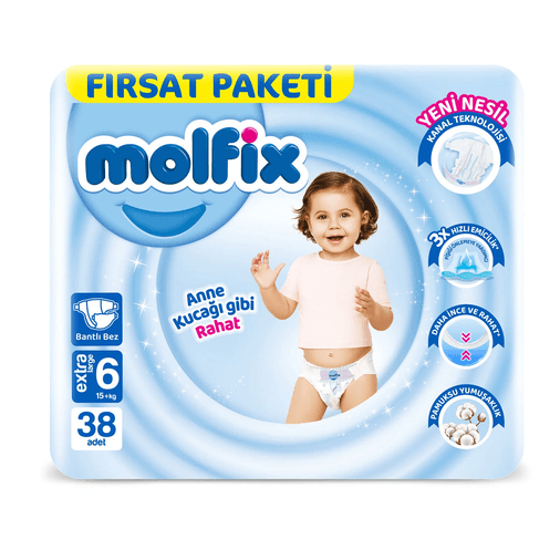 Molfix BHFHJ311JUHHD Fırsat Paketi Extra Large 6 Beden 38 Adet