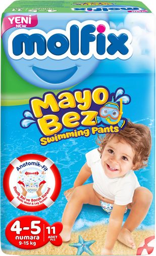 Molfix Swimming Pants Külot Mayo Bez Beden 4-5 (9-15 KG) 198 Adet