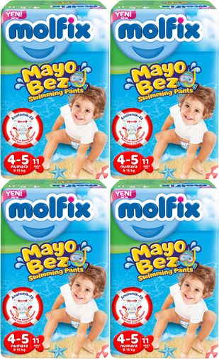 Molfix Swimming Pants Külot Mayo Bez Beden 4-5 (9-15 KG) 44 Adet