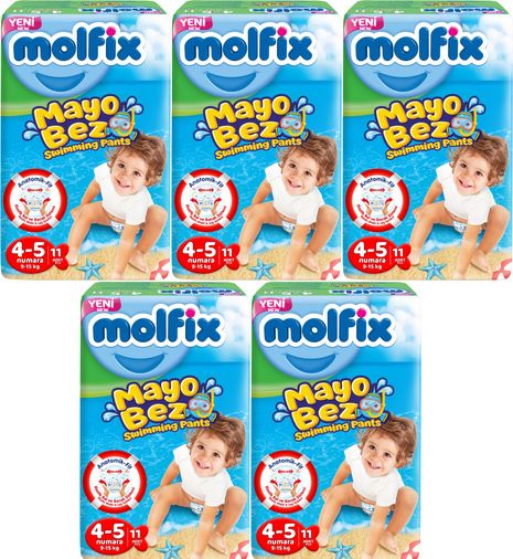 Molfix Swimming Pants Külot Mayo Bez Beden 4-5 (9-15 KG) 55 Adet