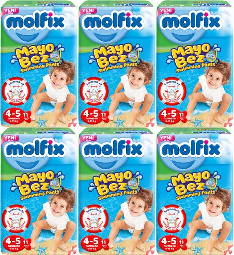 Molfix Swimming Pants Külot Mayo Bez Beden 4-5 (9-15 KG) 66 Adet