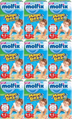 Molfix Swimming Pants Külot Mayo Bez Beden 4-5 (9-15 KG) 99 Adet