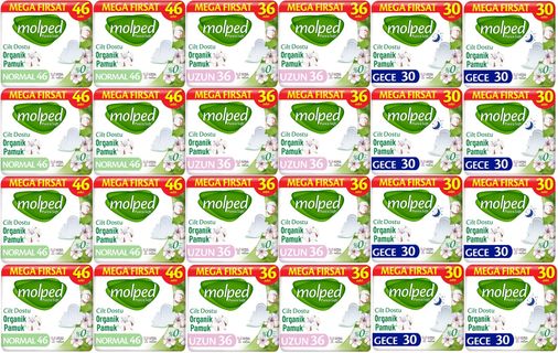 Molped Pure&Soft Hijyenik Ped Avantaj PK Normal 368 + Uzun 288 + Gece 240 Toplam : 896 Adet