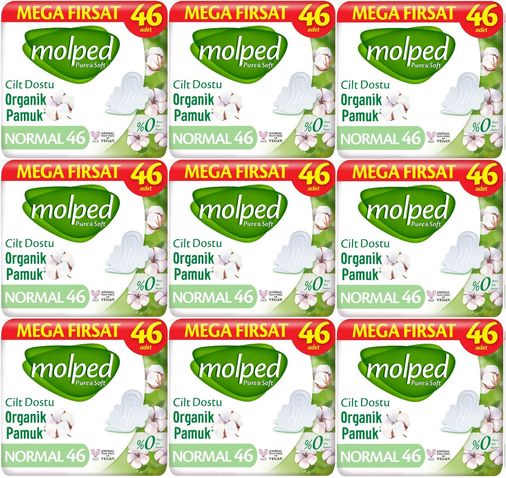 Molped Pure&Soft Hijyenik Ped Normal 414 (9PK*46) Adet Mega Pk