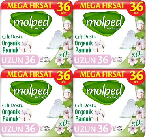 Molped Pure&Soft Hijyenik Ped Uzun 144 (4PK*36) Adet Mega Pk