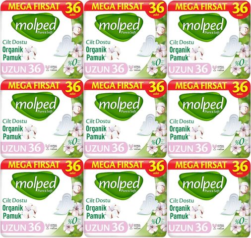 Molped Pure&Soft Hijyenik Ped Uzun 324 (9PK*36) Adet Mega Pk