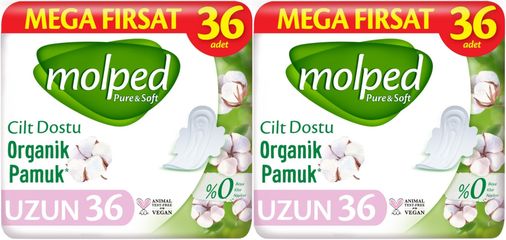 Molped Pure&Soft Hijyenik Ped Uzun 72 (2PK*36) Adet Mega Pk