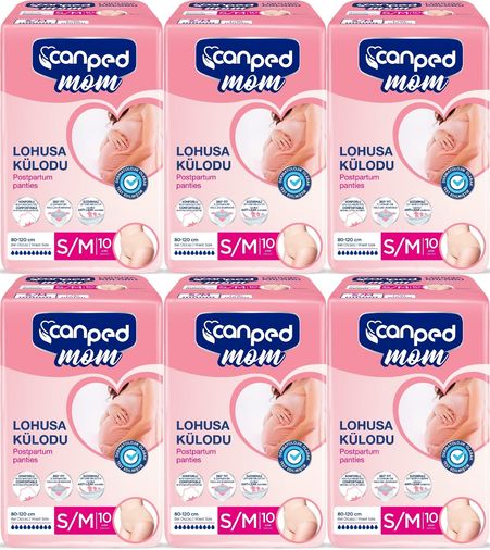 Mom Lohusa Külodu - Külot Bez S - Small - Küçük / M - Medium - Orta 60 Adet (6PK*10)