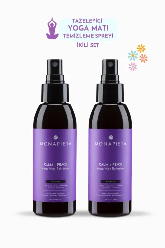Monapieta MNPT25/7 Tazeleyici Yoga Matı Temizleme Spreyi | Yenileyici & Koku Giderici | Sakin & Huzurlu Aura | 2X125 Ml