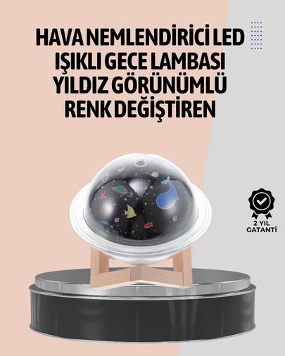 motto ticaret 125052215 Mey İthalat Gece Lambası Özellikli Taşınabilir Nemlendirici Ve Aromaterapi Cihazı Usb Girişli Çok Renkli