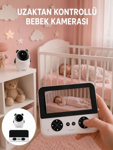 motto ticaret 132218399 Mey İthalat Geniş Ekranlı Bebek Monitörü Ağlama Algılama Özellikli Yeni Nesil