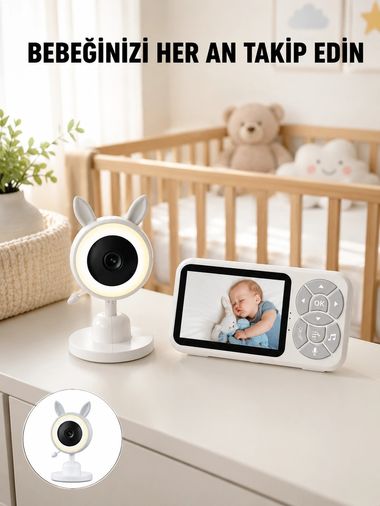 motto ticaret 132218408 Mey İthalat Bebek Kamerası Karşılıklı Konuşma Rgb Işık Gece Görüşü Ve Sıcaklık Alarmı Yeni Nesil