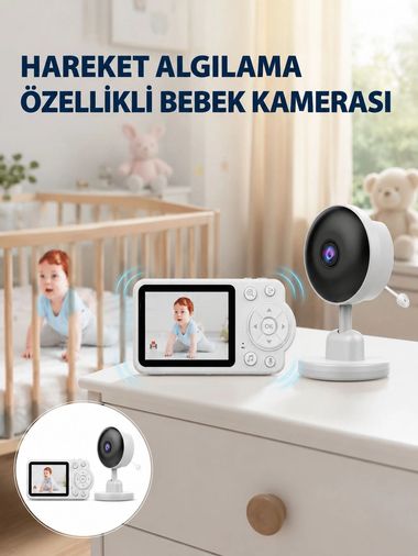 motto ticaret 132218416 Mey İthalat Yakınlaştırma Özellikli Gece Görüşlü Bebek İzleme Kamerası Yeni Nesil