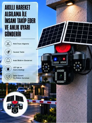 motto ticaret 132463304 Mey İthalat Aov Sürekli Kayıt Destekli 4G Dış Ortam Güvenlik Kamerası