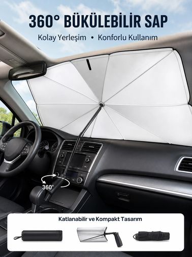 motto ticaret 132619049 Mey İthalat Pratik Ön Cam Güneşliği Geniş Kapsama Alanı, Kolay Saklama Yeni Nesil
