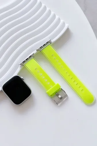 Movenchy Watch 45mm Jelly Silikon Kordon - Yeşil