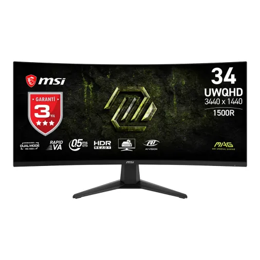 MSI MAG 346CQDF E20 34'' UWQHD 200Hz Kavisli Monitör