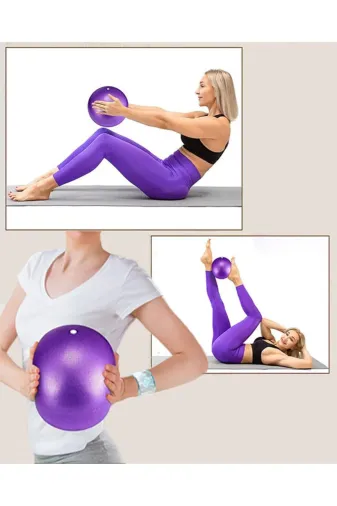 MultiFlexPro MF012 Pilates Topu 25 Cm Dura-Strong Mini Pilates Topu Denge Egzersiz Topu Mor