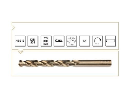 N11 123779769 Mey İthalat Makina Takım Hss-E Altın Seri İnox Delme Matkap Ucu 1 Mm