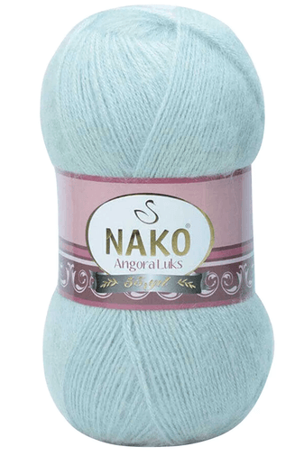 Nako RT-JBWQEJJ0A3 1 Adet Angora Lüks El Örgü İpi Saraylı Mint 10471
